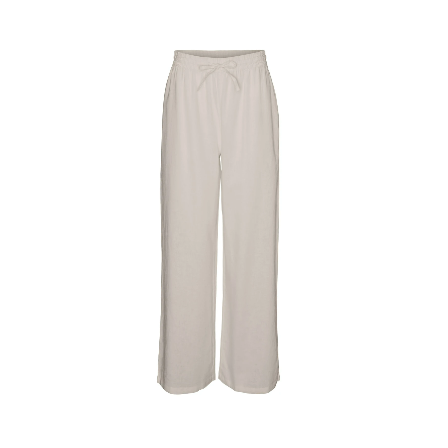 VERO MODA Vmlinn Linen Loose Calf Shirt WVN Noos Hemdblousejurk voor dames, zwart, M