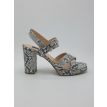 Roberto D'Angelo Noor pump snake zwart/wit 