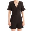 YAS Tall Bailey SS playsuit black 