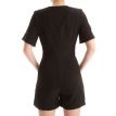 YAS Tall Bailey SS playsuit black 