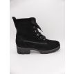 Gabor Zoe veterboot hak zwart suede lint 