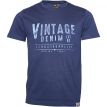 Replika Vintage shirt opdruk blauw 