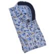 Culture Amsterdam overhemd b.d. blauw print 