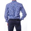 Culture Amsterdam overhemd b.d. blauw print 