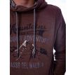 Kitaro Mountains sweater hoodie brown melange 