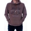 Kitaro Mountains sweater hoodie brown melange 