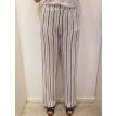 Only M Dora broek wide fit streep wit/zwart 