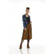 Only M Romhilde wijde rok suede cognac 