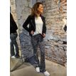 Sequoia Christy flared broek print zwart/wit 