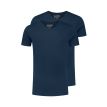 Slater Houston shirt basic fit V-neck slim navy 2P 