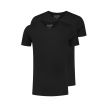 Slater Houston shirt basic fit V-neck slim black 2P 