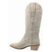 Babouche Robien western laars hoog beige 