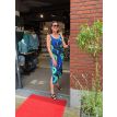 MJ Style Faith jurk waves blauw mint zwart 