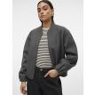 Vero Moda Tall Popbella short jacket dark grey melange 