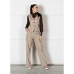Only M Tall Tosca wide pants quadro camel-marrone 