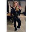 Sequoia Paris sweat pants wide stripe zwart bruin 