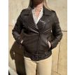 Transmission Jenifer biker leather brown 