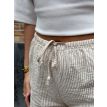 Sequoia Rosa beige stripe linnen pants 