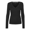 Vero Moda Tall Helsinki ls deep v neck black 