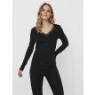 Vero Moda Tall Helsinki ls deep v neck black 