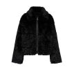 Manisa Tall Erin fluffy jack reversible black 