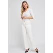 Wonderjeans Tall Shelly broek loose straight corduroy off white 