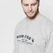 North Dominic sweater logo grijs melee 