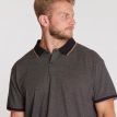 North Cleto polo black melange stripe 