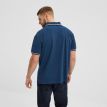 North Enok polo contrast kraag petrol blue 