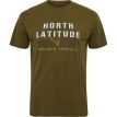 North Mick t-shirt ss army green print summer 