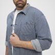 North Mike overshirt night sky striped 