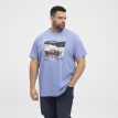 North Theo v-hals t-shirt moutains light blue 