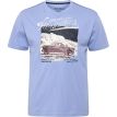 North Theo v-hals t-shirt moutains light blue 