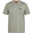 North Dean striped t-shirt olive green 