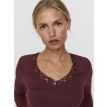 Vero Moda Tall Helsinki ls deep v neck port royale 