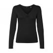 Vero Moda Tall Alberte ls V neck top black 