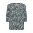 Fransa Flora tee 3 blauw zwart geel 