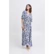 B Young Mjoella v-neck maxi dress blue paisly 