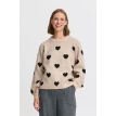 B Young Minya heart jumper beige 