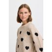 B Young Minya heart jumper beige 