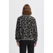 B Young Minya leopard jumper mid grey melange 