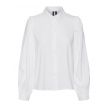 Vero Moda Tall Ani frill shirt snow white 