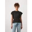 Vero Moda Tall Millana ss frill top black 