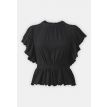 Vero Moda Tall Millana ss frill top black 