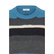 B Young Onema oneck pullover fjord blue melange stripe 