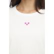 Fransa Tala Tee 1 Very Berry Heart Emb 
