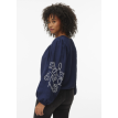 Vero Moda Tall Anya blouse embroidery navy blazer 