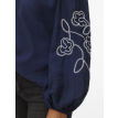Vero Moda Tall Anya blouse embroidery navy blazer 
