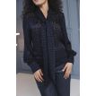 Brandy Angel blouse bow navy 