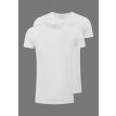 Slater Austin shirt stretch o-neck bodyfit white 2P 